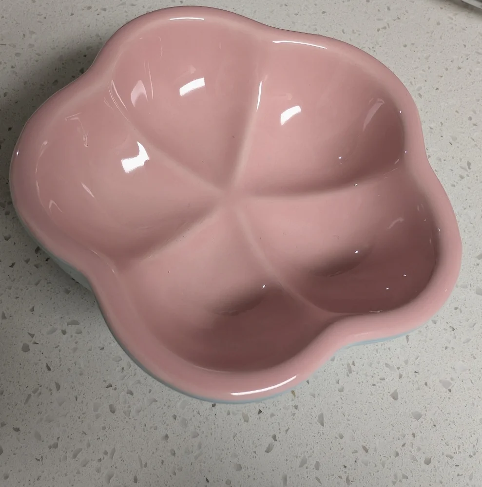 Pastel Pink and Blue Ceramic Pet Bowl